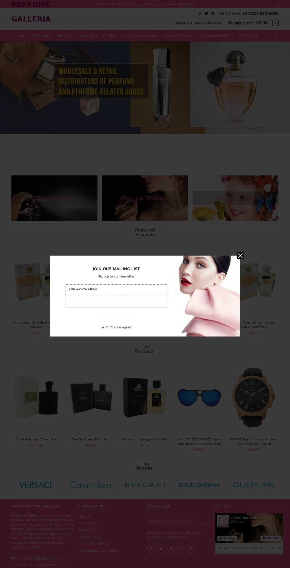 perfume-market-america.com — Shopify storefront screenshot