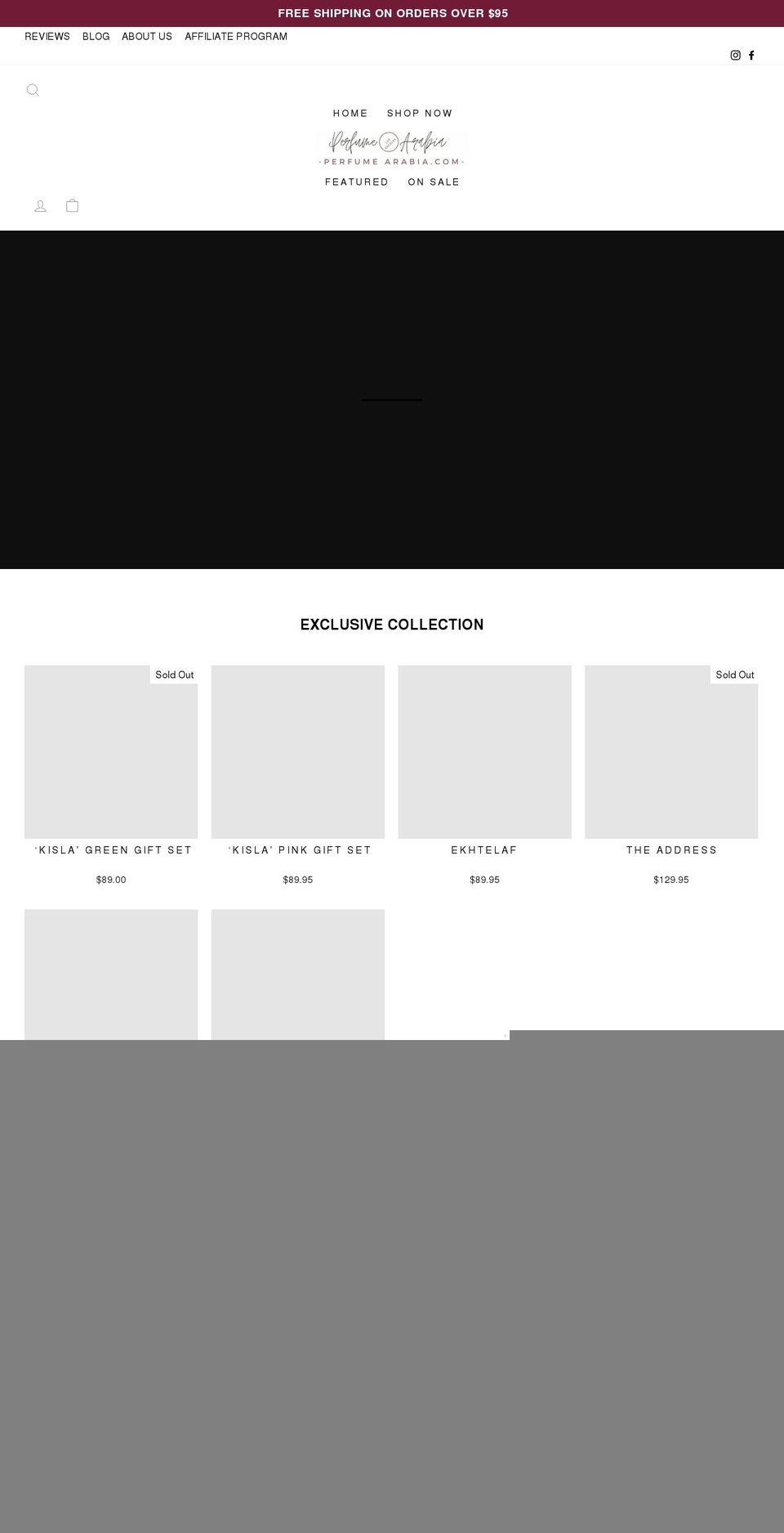 perfumearabia.com shopify website screenshot