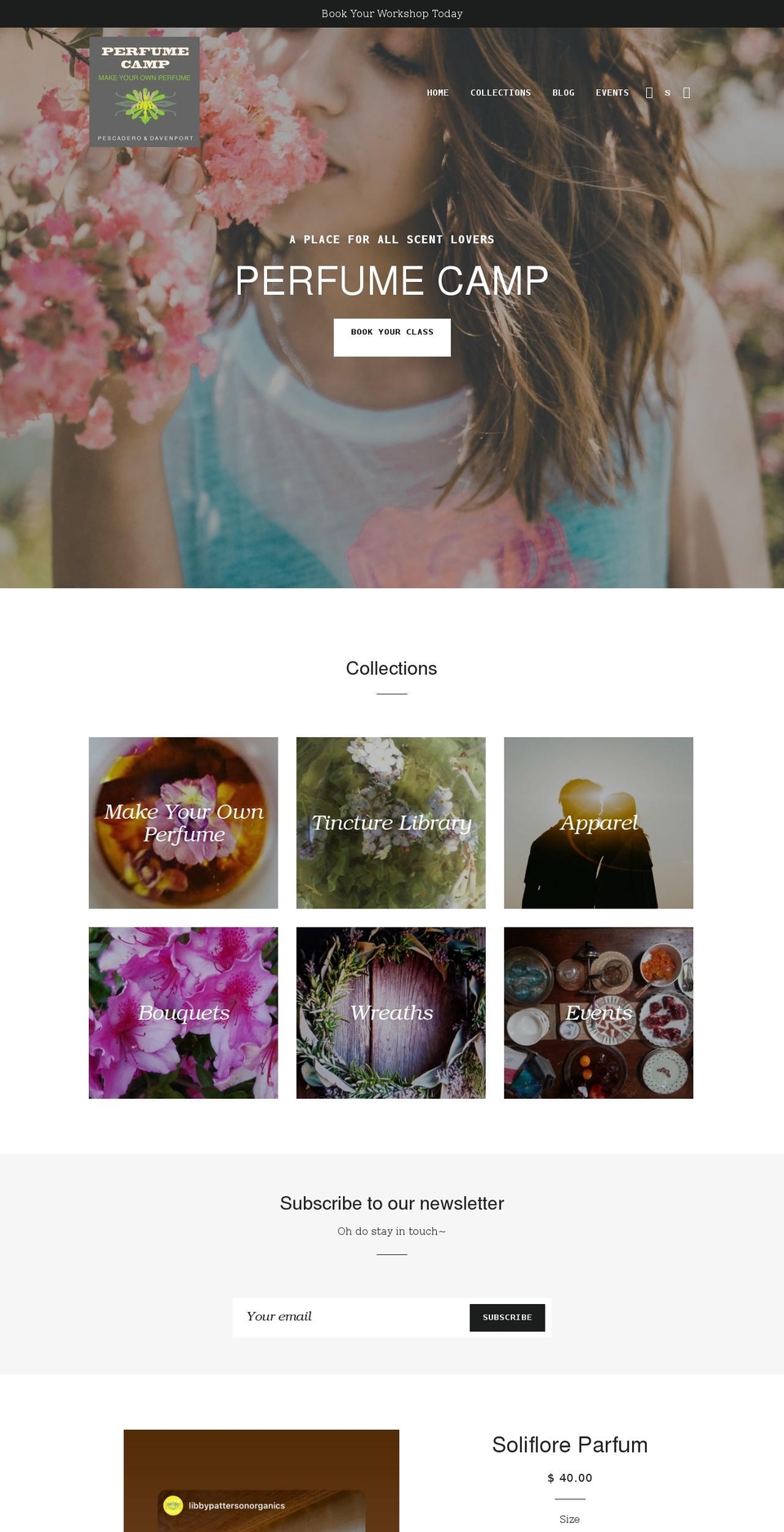 perfumecamp.com shopify website screenshot