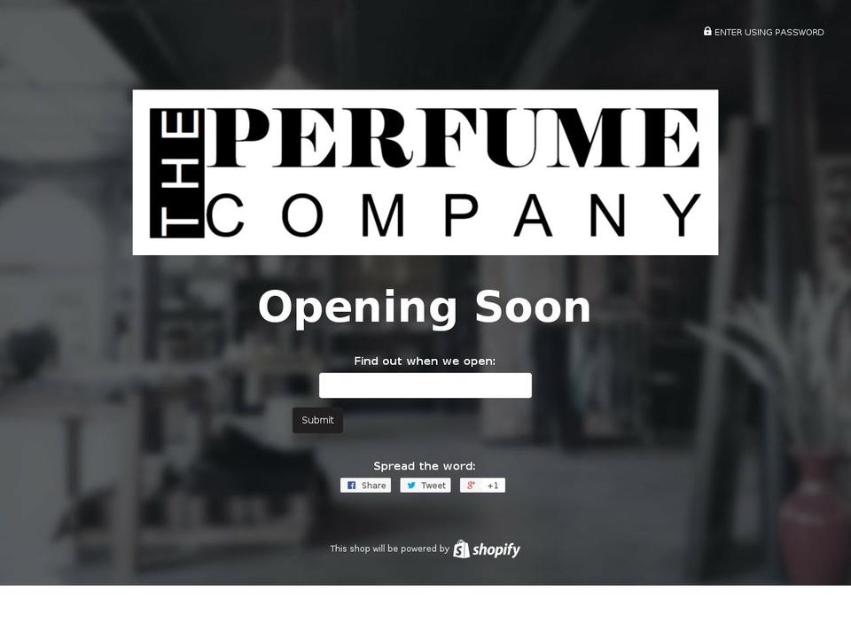 perfumecompanyusa.com shopify website screenshot