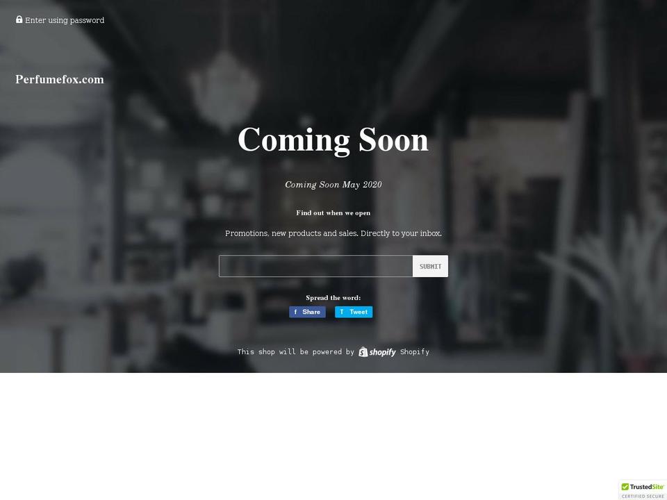 perfumefox.com shopify website screenshot