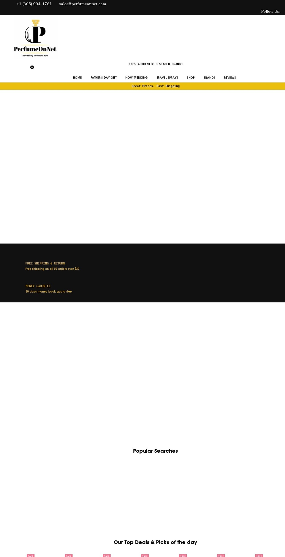 perfumeonnet.com shopify website screenshot