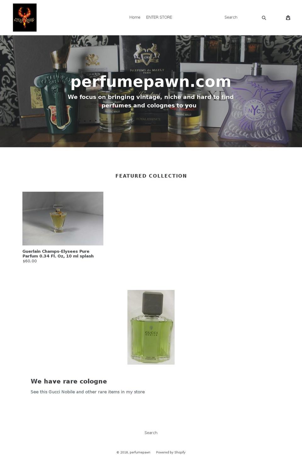 perfumepawn.com shopify website screenshot