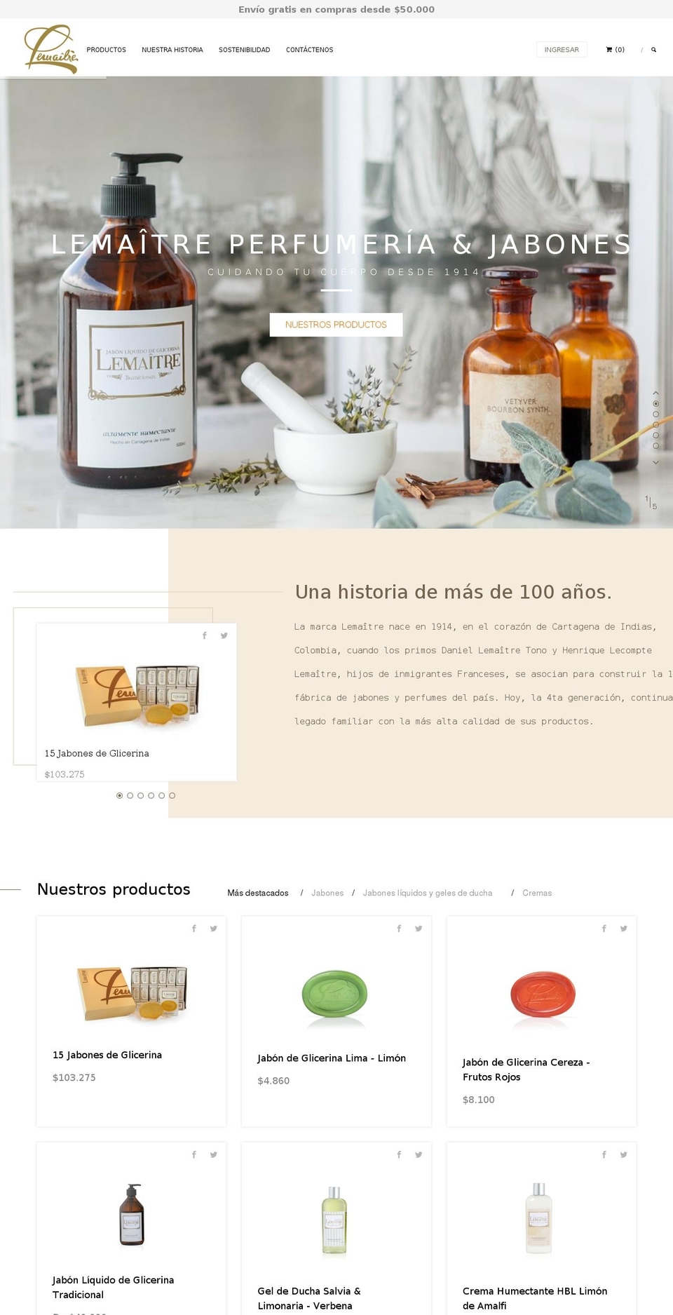 perfumerialemaitre.com shopify website screenshot