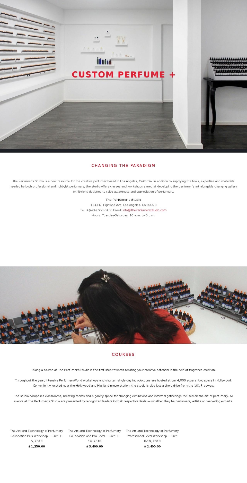 perfumersstudio.com — Shopify storefront screenshot