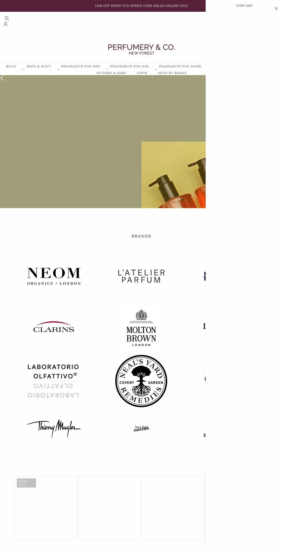 perfumeryandcompany.com shopify website screenshot