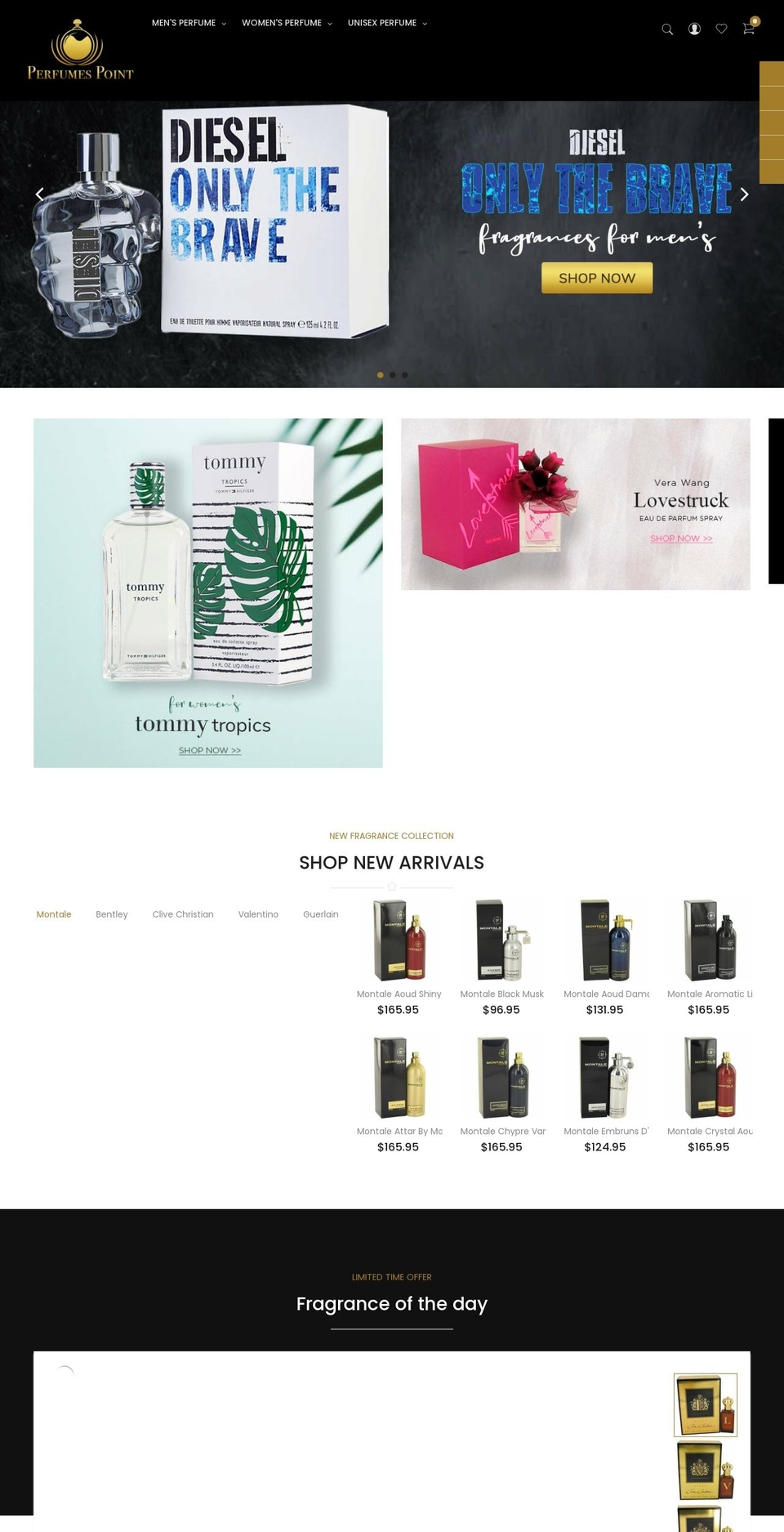 Ss-miza-home- Shopify theme site example perfumespoint.com