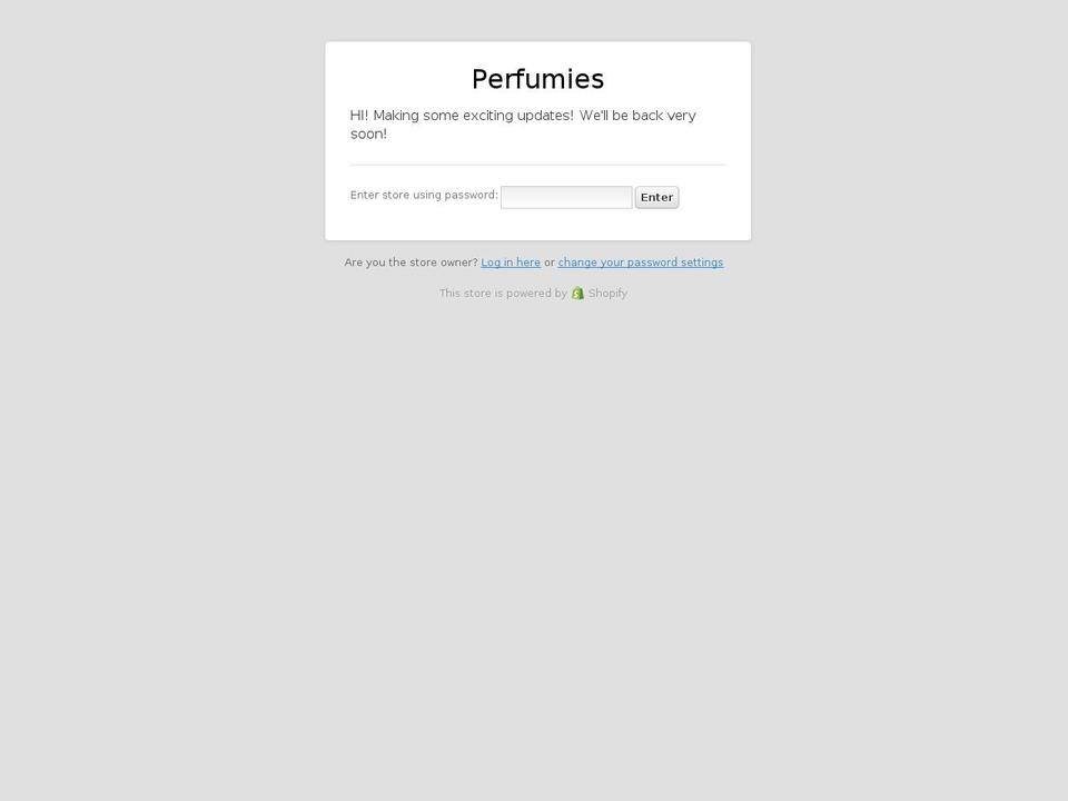 perfumies.com shopify website screenshot