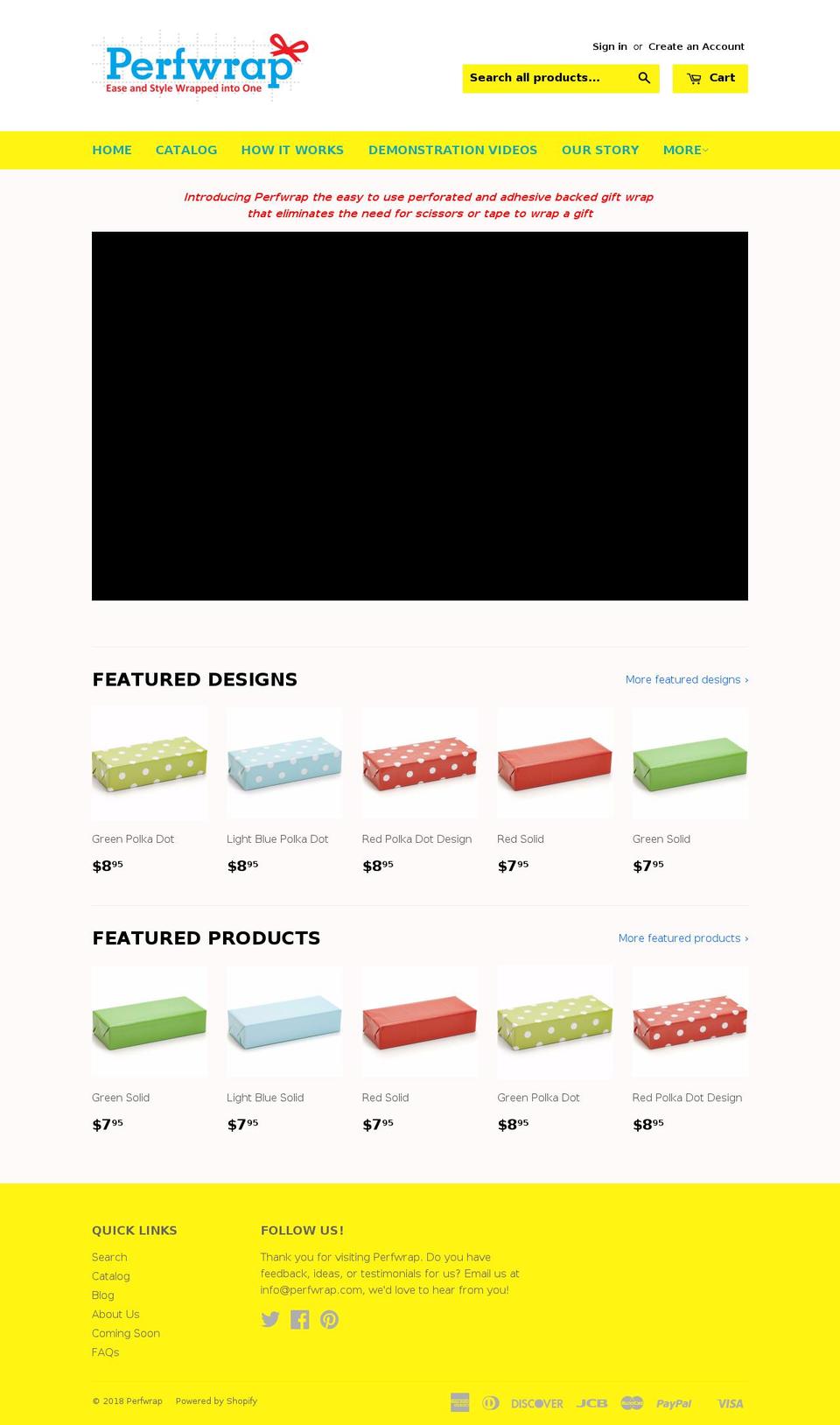 perfwrap.com — Shopify storefront screenshot