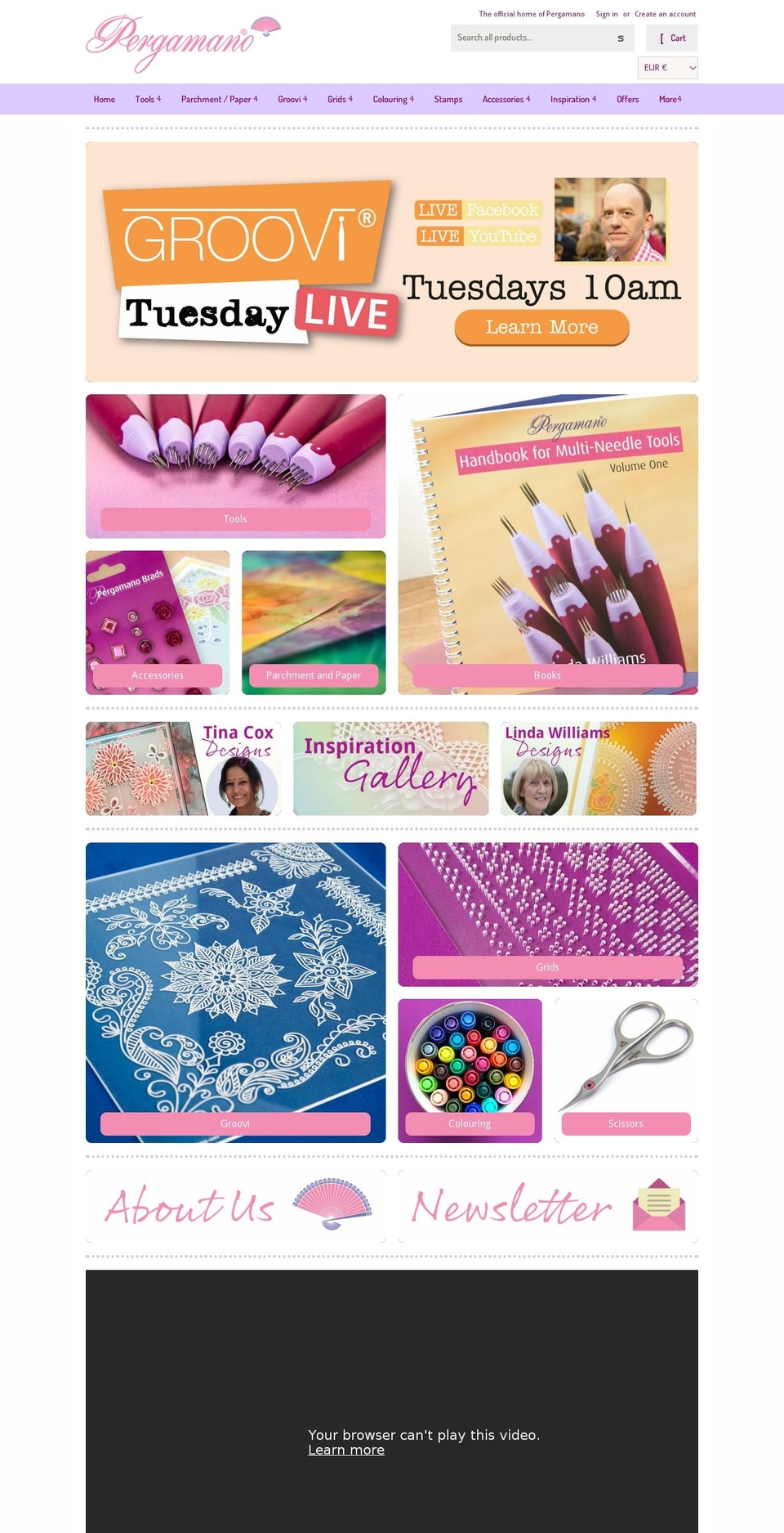 pergamano.com shopify website screenshot