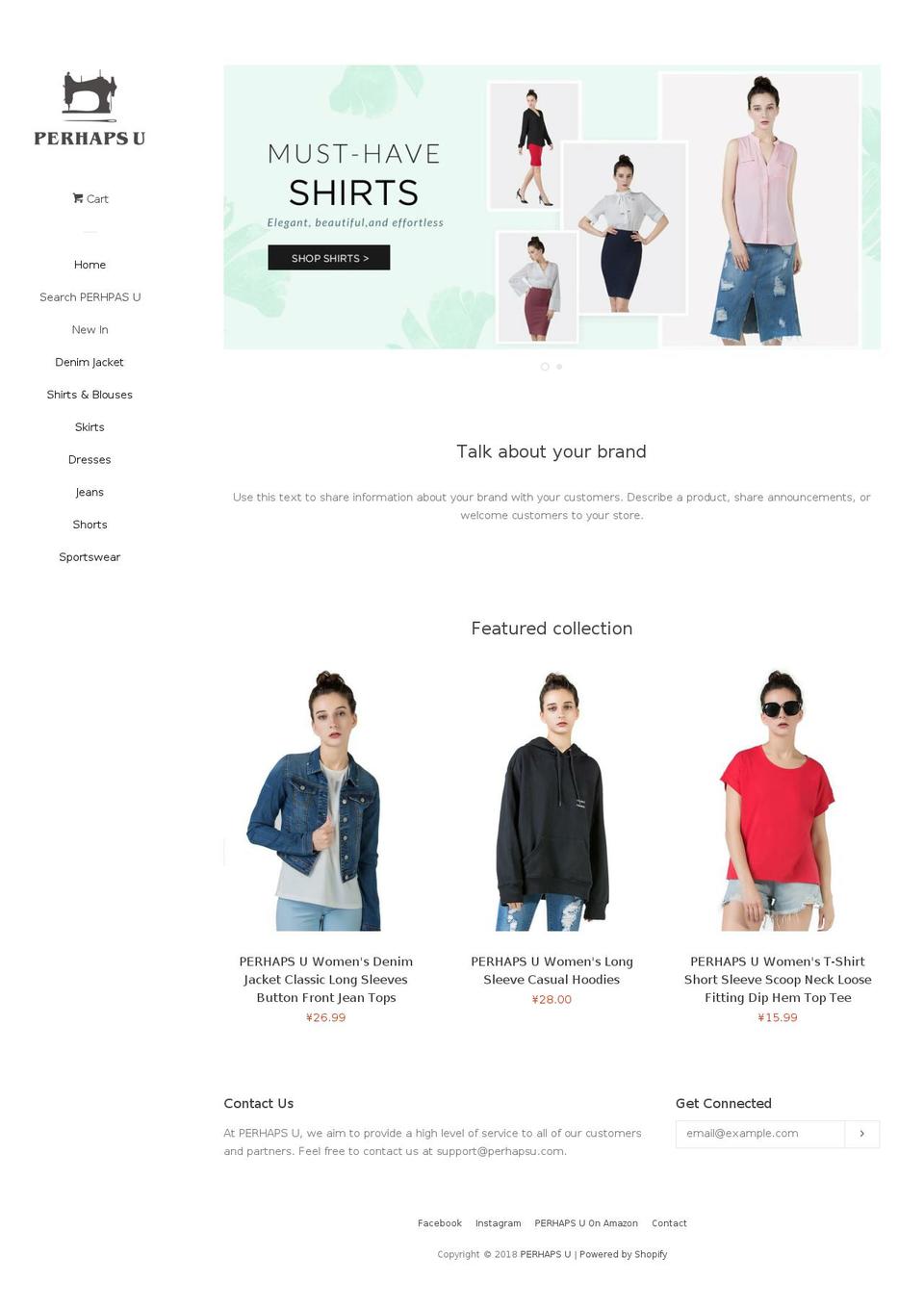 perhapsu.com — Shopify storefront screenshot