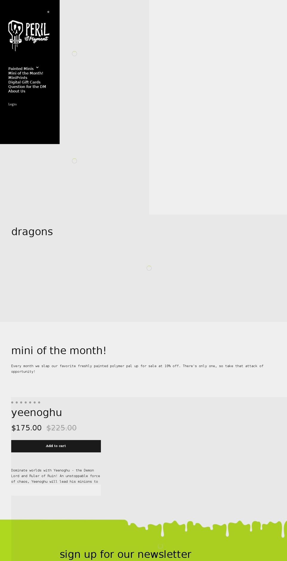 perilandpigment.com shopify website screenshot