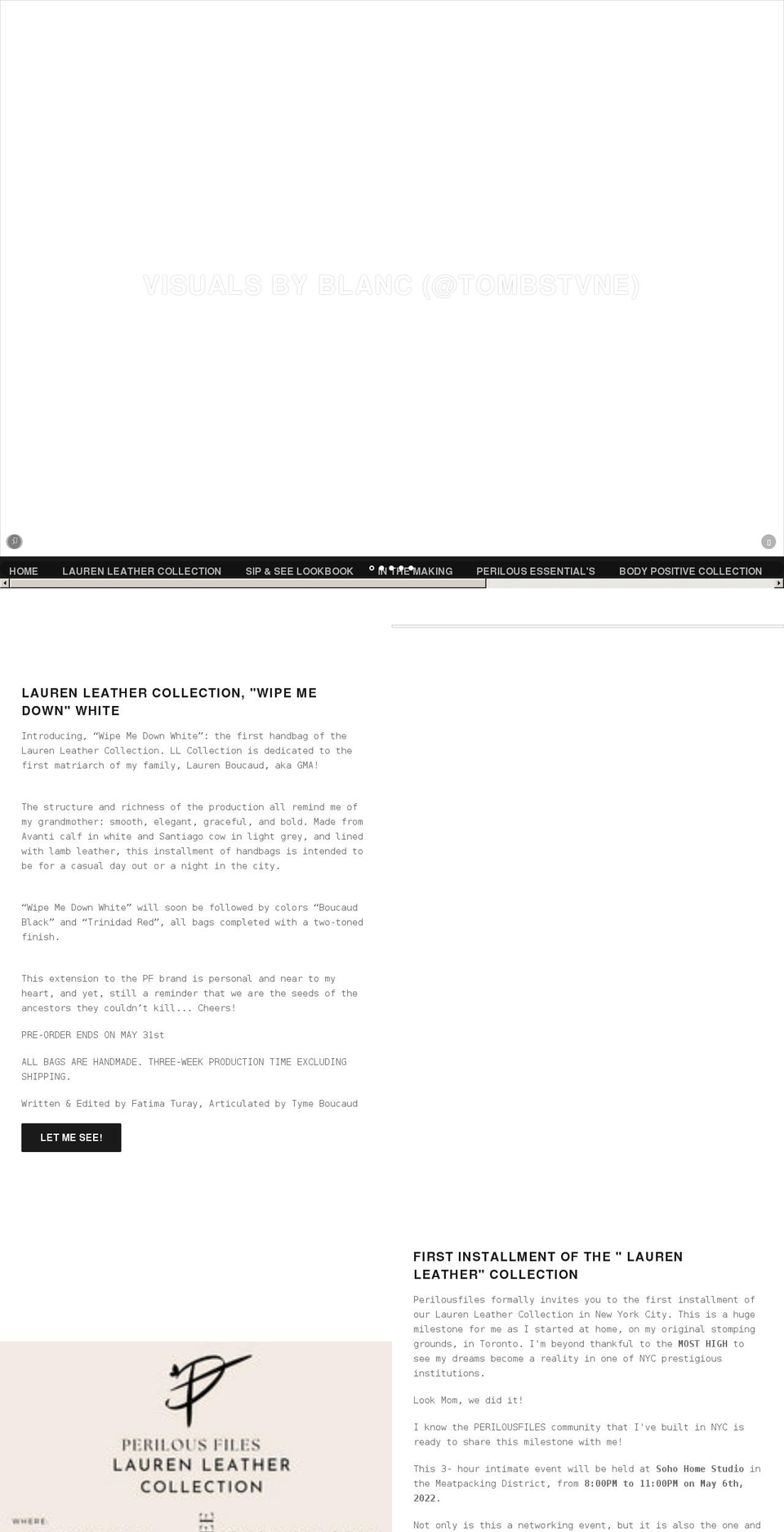 perilousfiles.myshopify.com shopify website screenshot