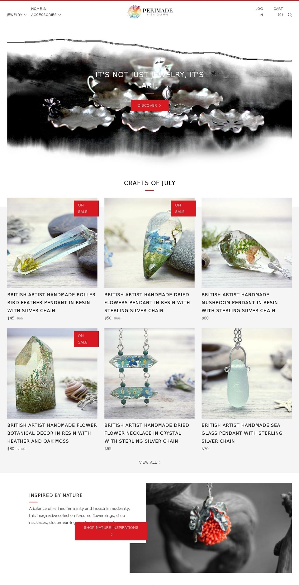 perimade.com shopify website screenshot