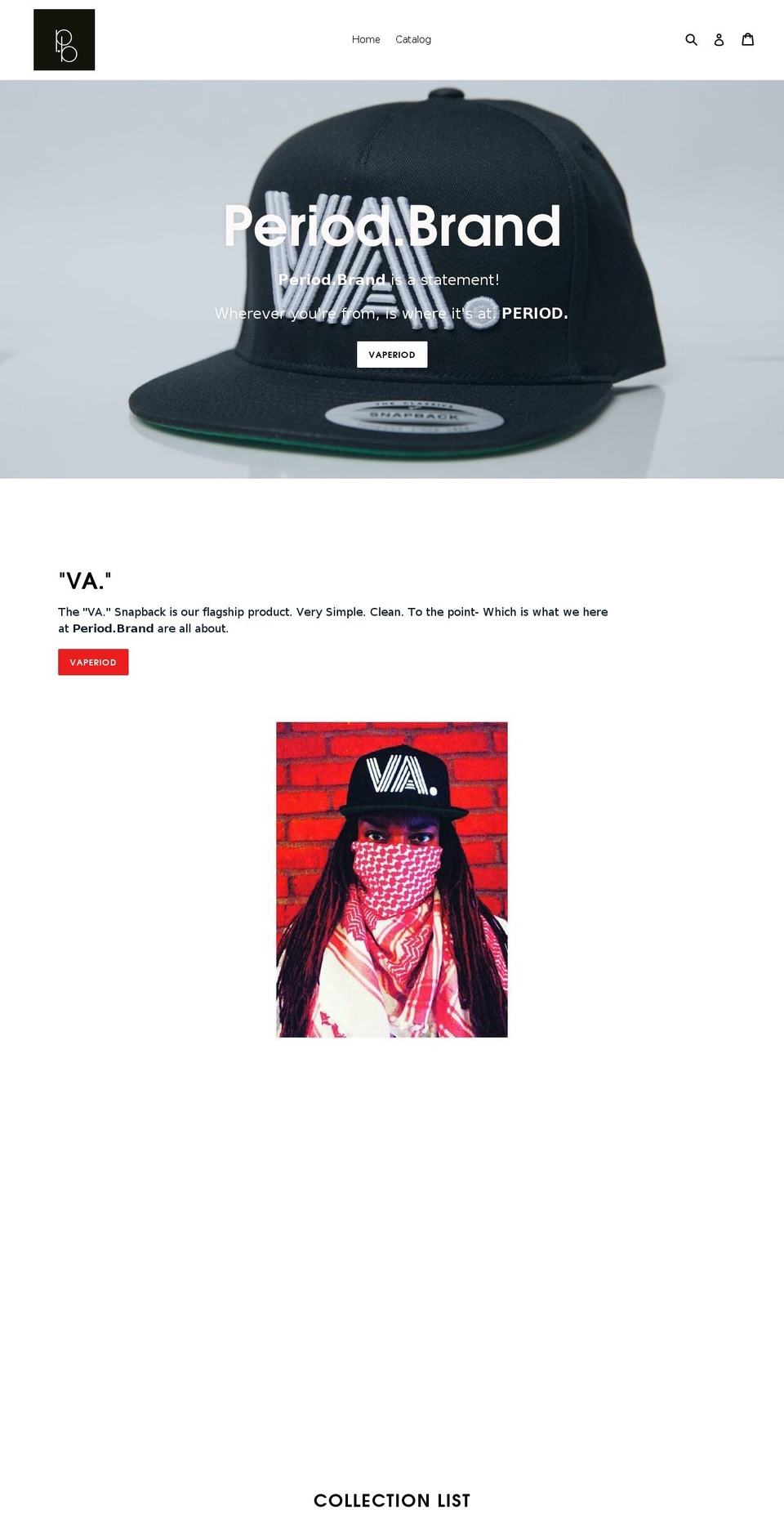 periodbrand.com — Shopify storefront screenshot