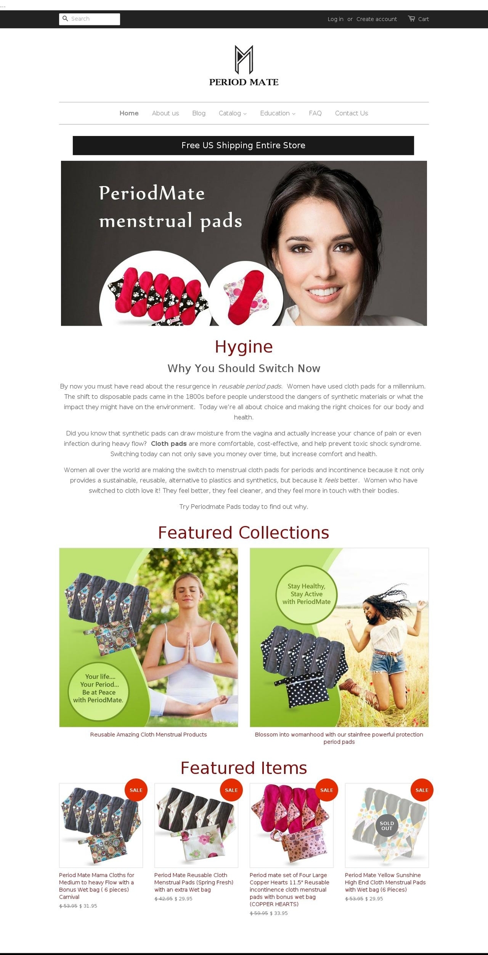 periodmate.com shopify website screenshot