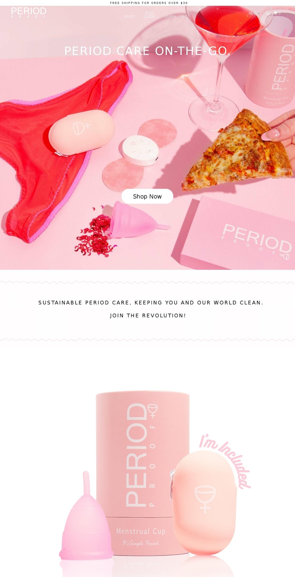periodproof.co shopify website screenshot