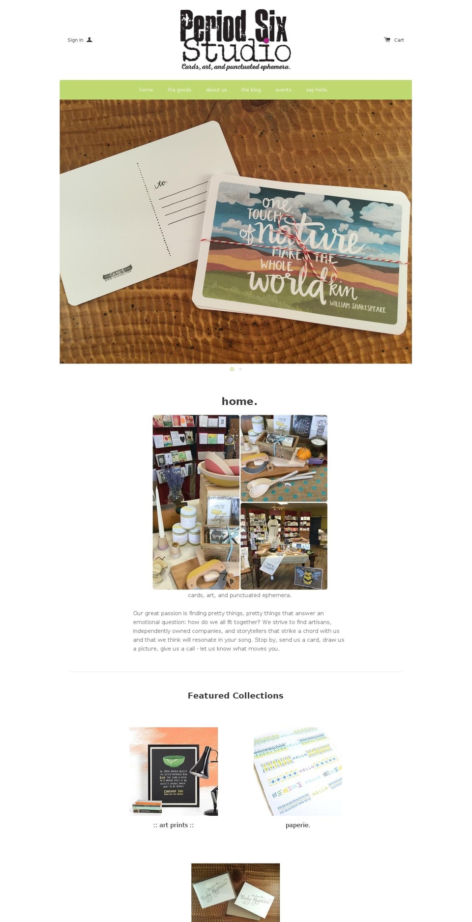 periodsix.com shopify website screenshot