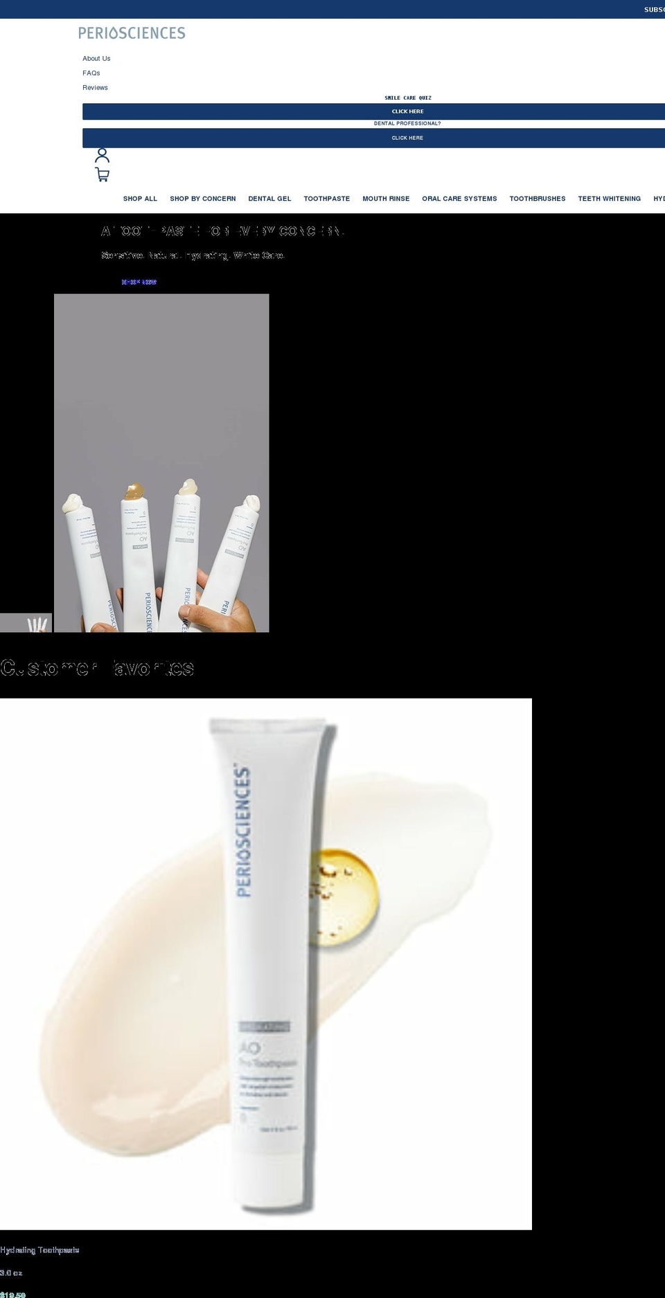 periosciences.com shopify website screenshot