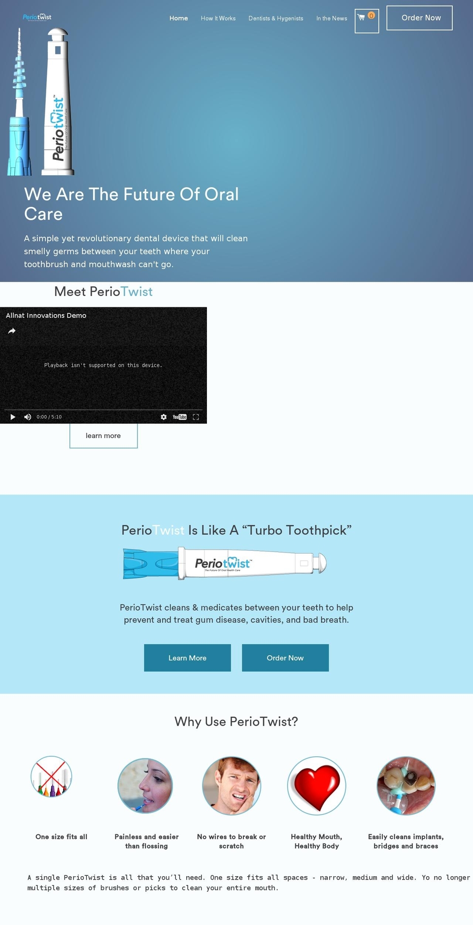 periotwist.com shopify website screenshot