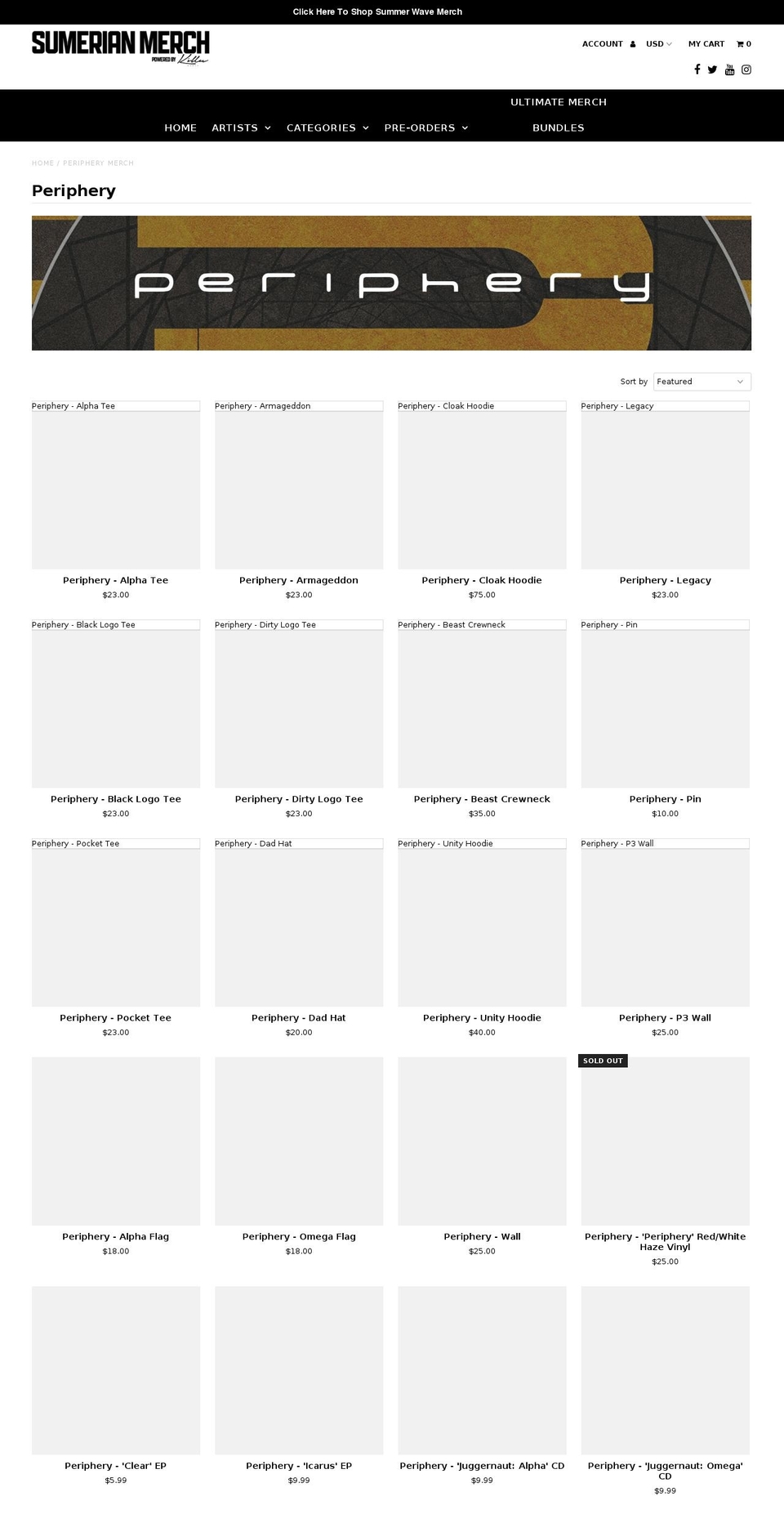 peripherymerch.com — Shopify storefront screenshot