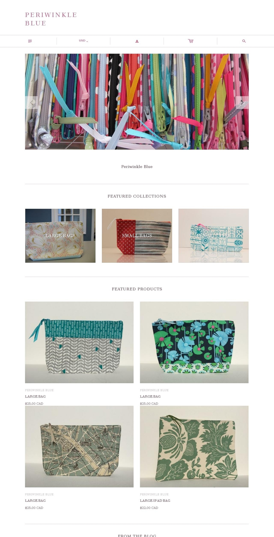 periwinkleblue.ca shopify website screenshot