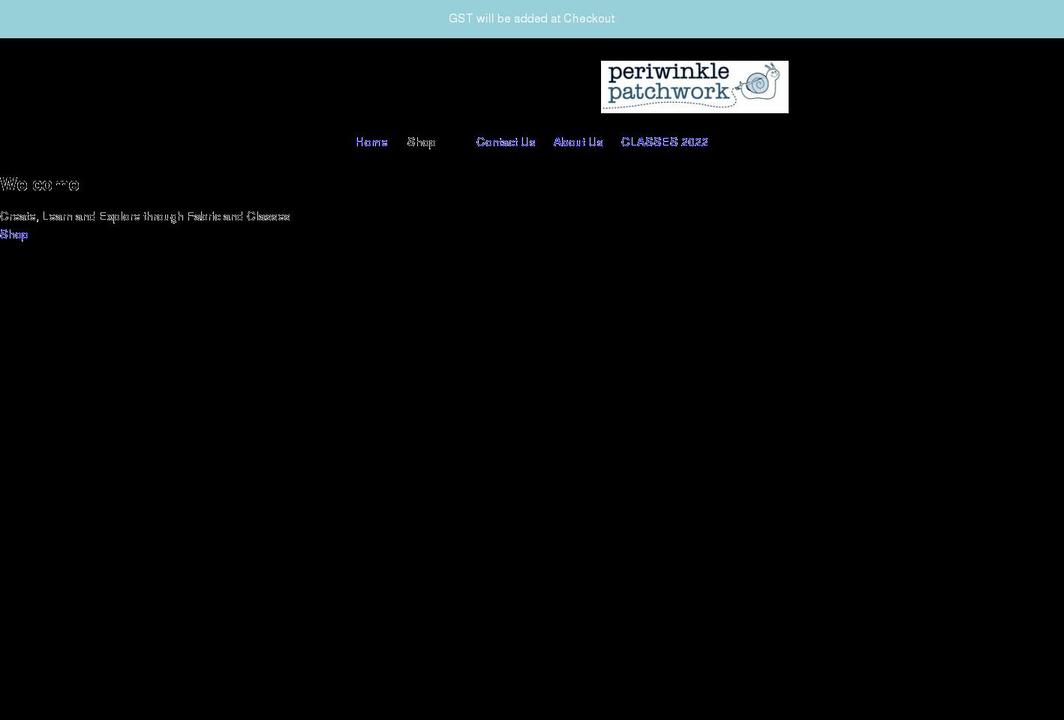 periwinklepatchwork.com.au shopify website screenshot
