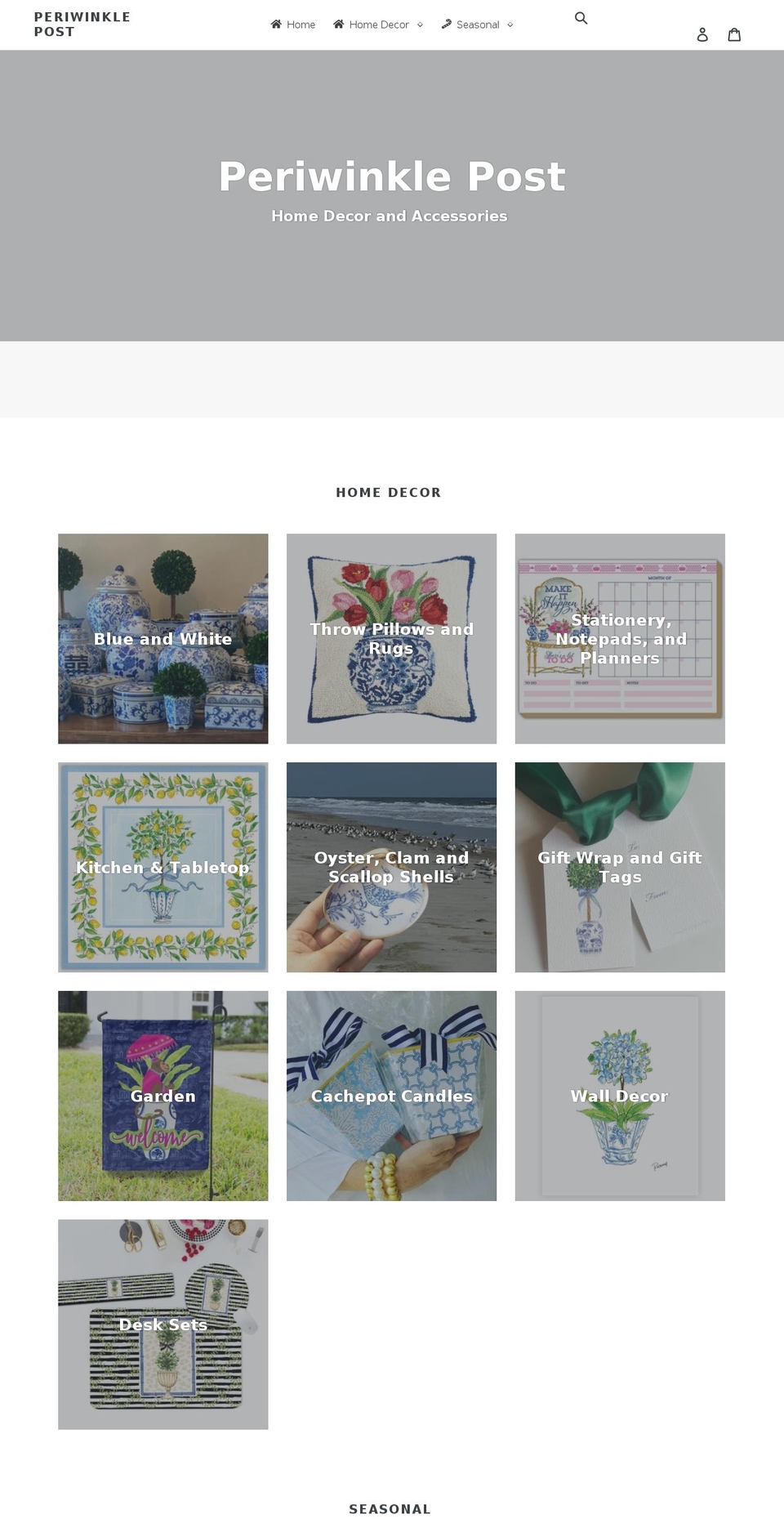 periwinklepost.com shopify website screenshot