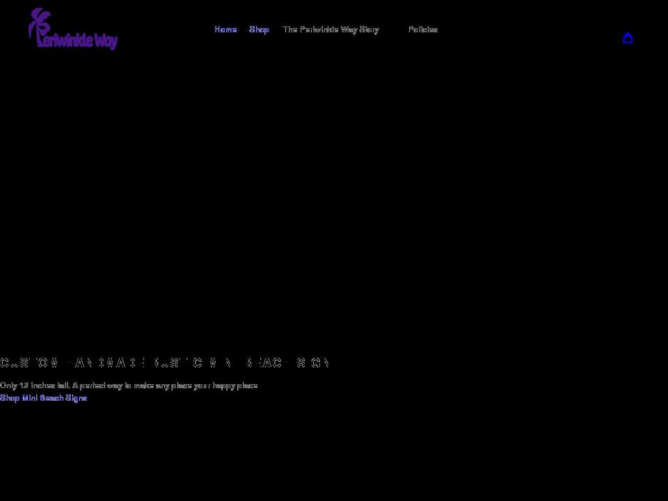 periwinkleway.com shopify website screenshot