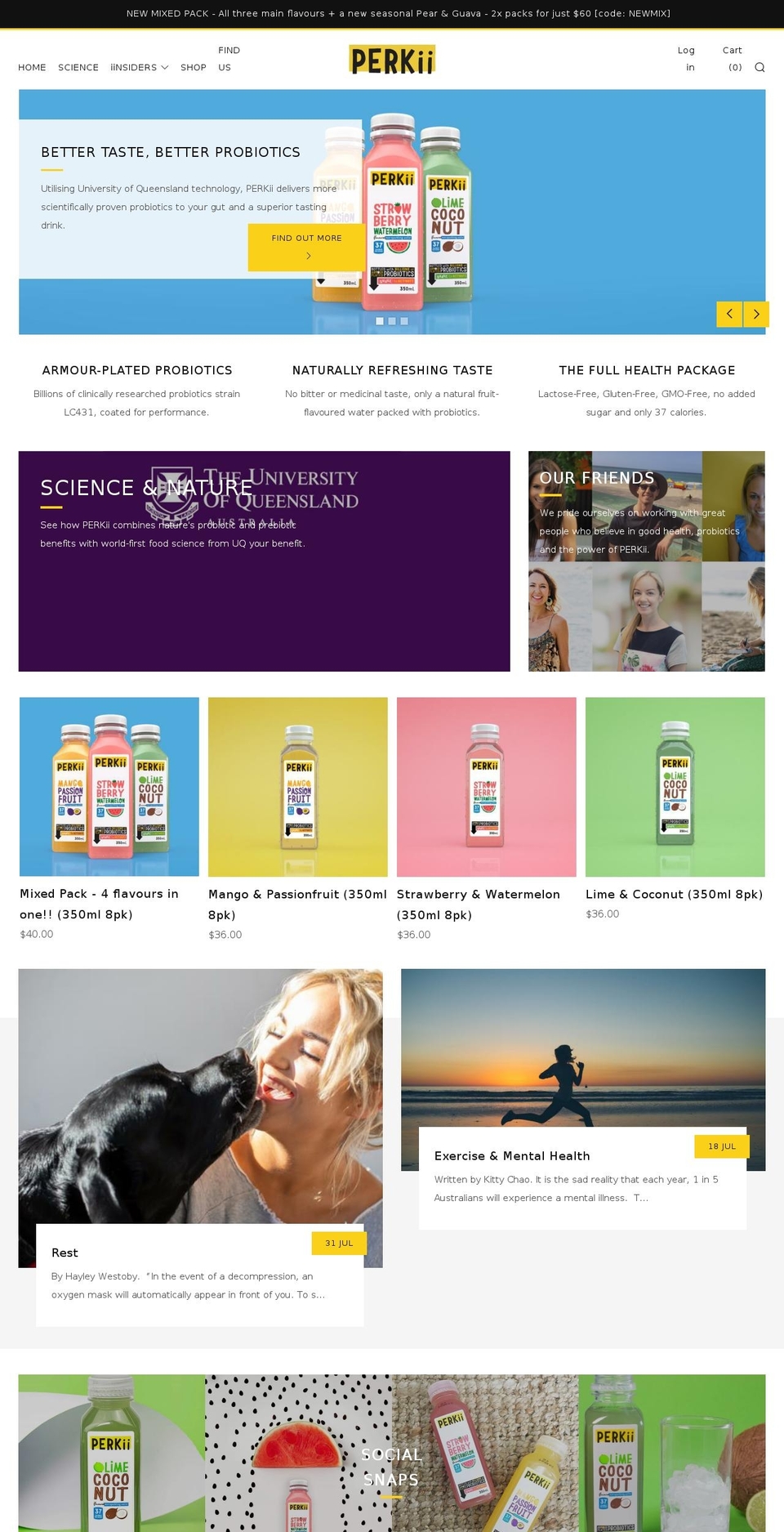 perkii.com.au shopify website screenshot