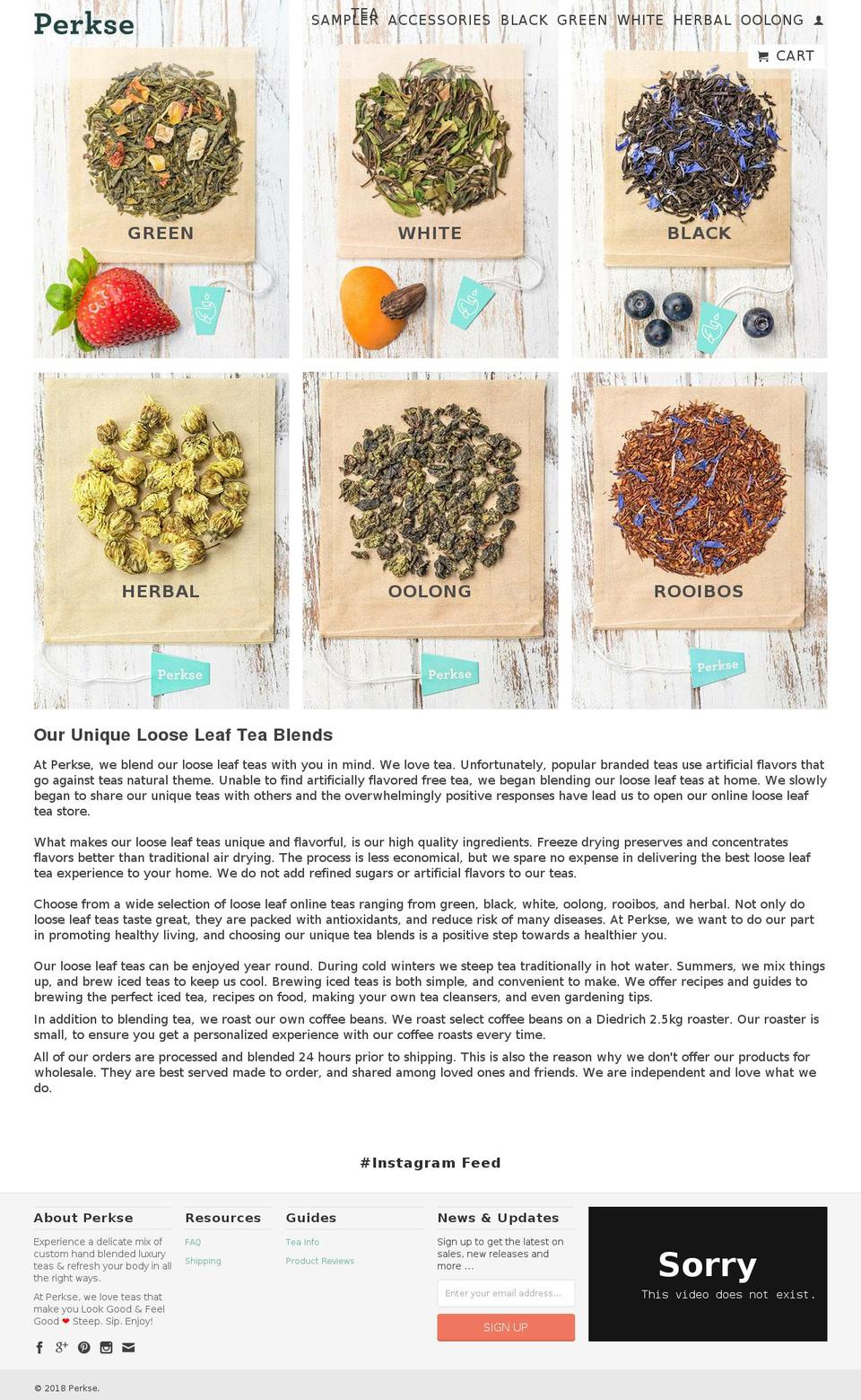 perkse.com — Shopify storefront screenshot