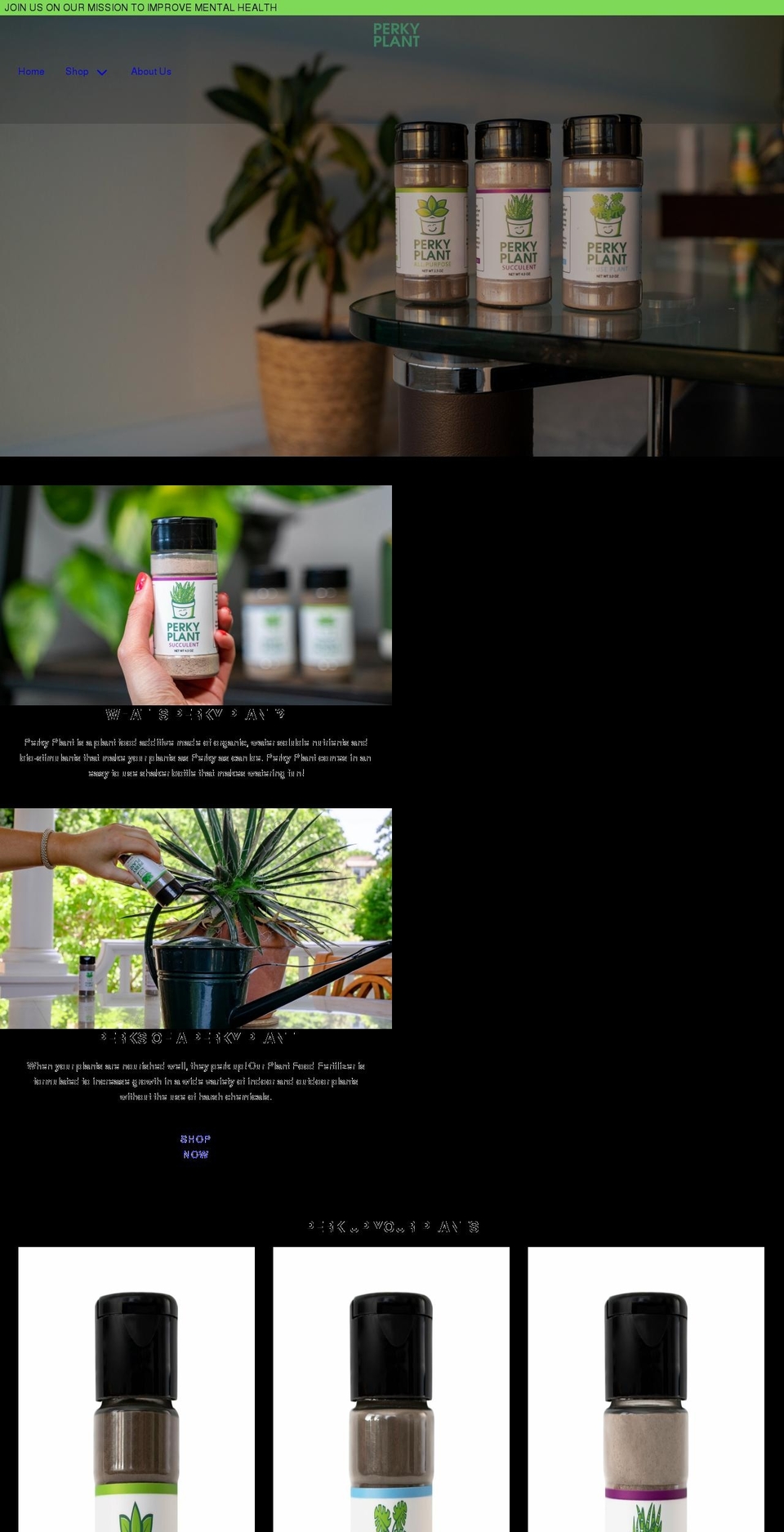 perkyplant.co shopify website screenshot