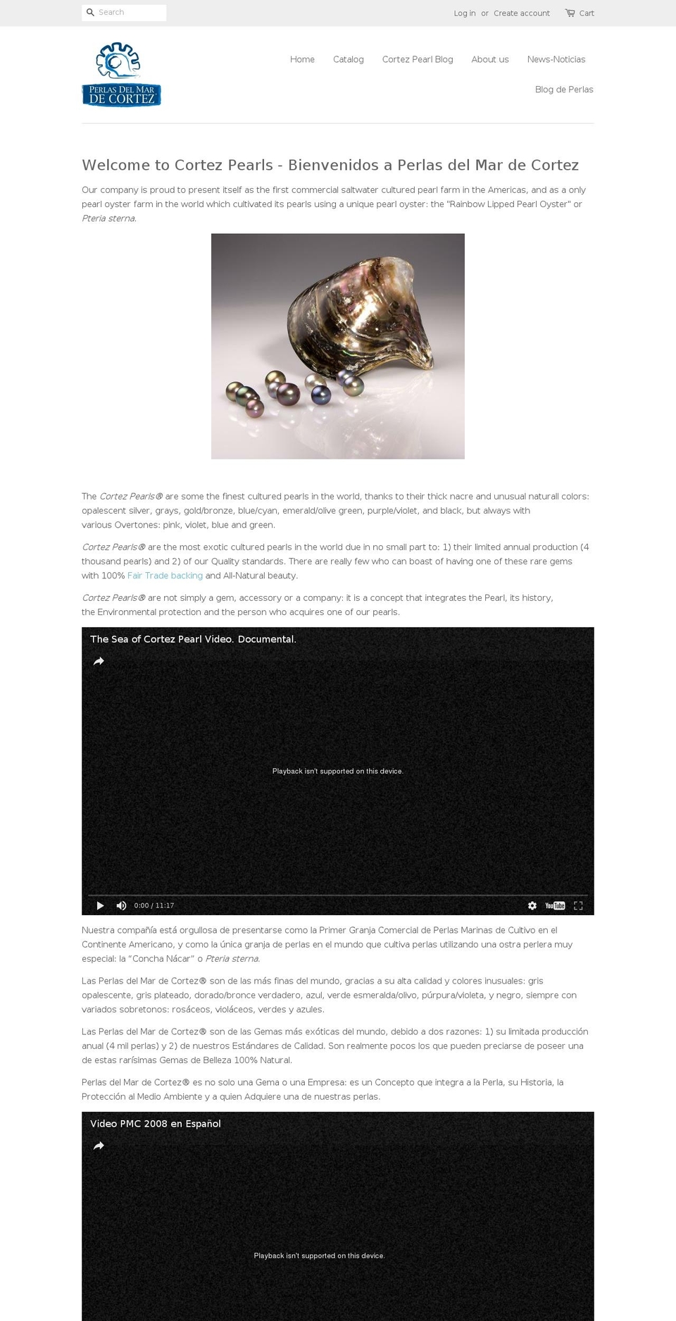perlasmexicanas.com shopify website screenshot