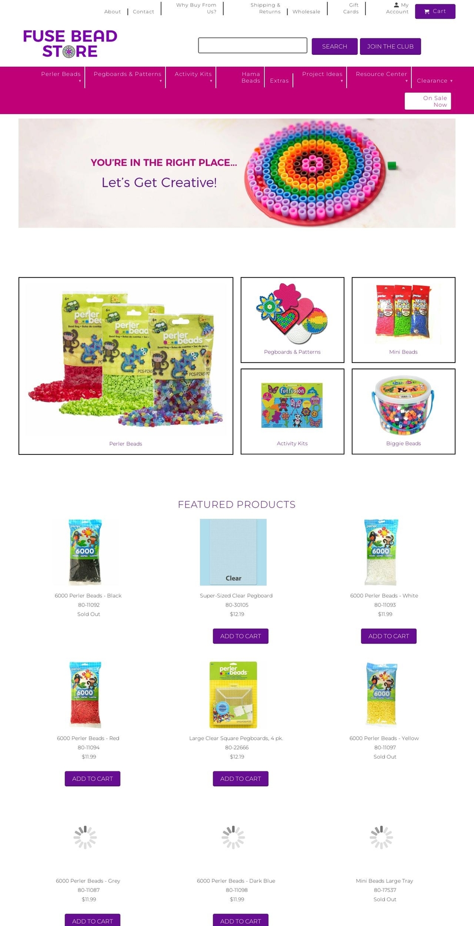 FBS Shopify theme site example perlerbeadstore.com