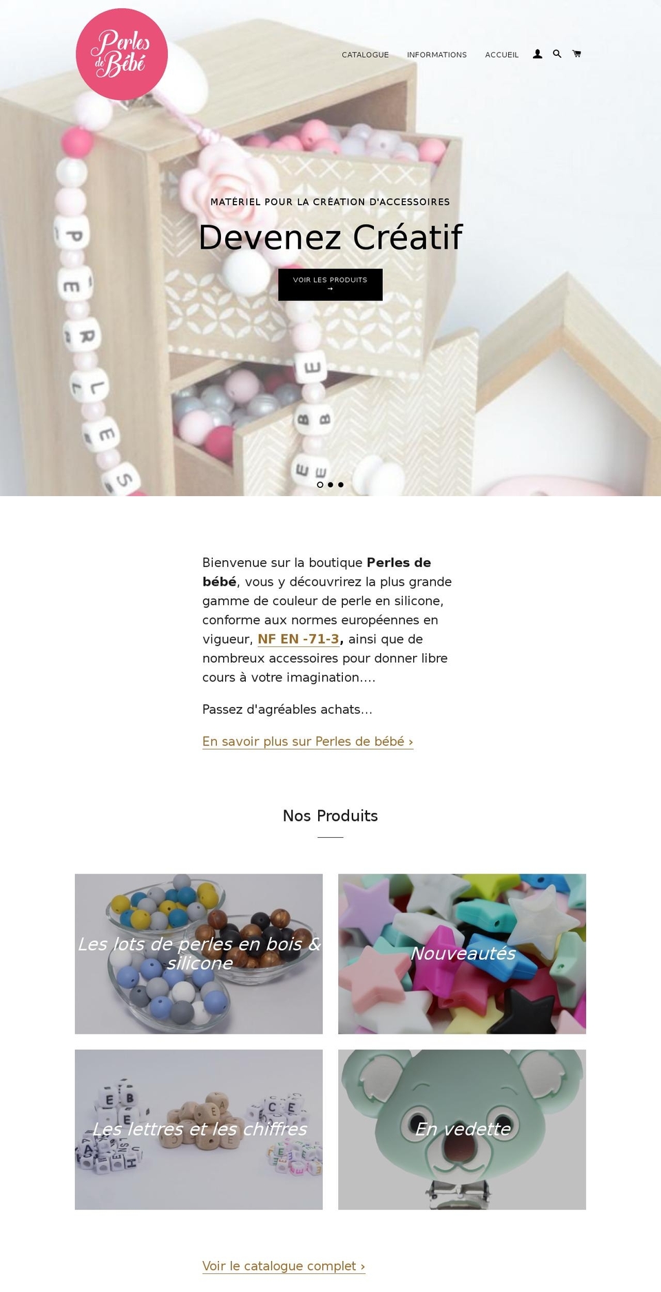 custom-brooklyn Shopify theme site example perlesdebebe.com