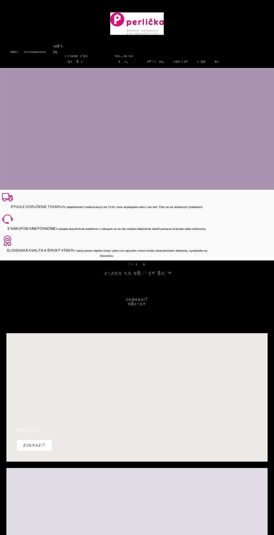 perlicka.sk shopify website screenshot