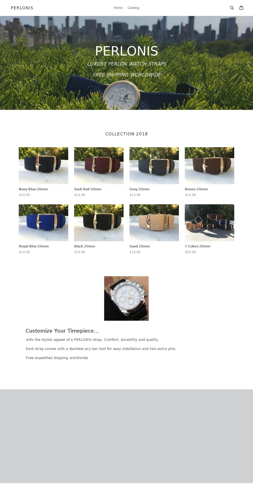 perlonis.com — Shopify storefront screenshot