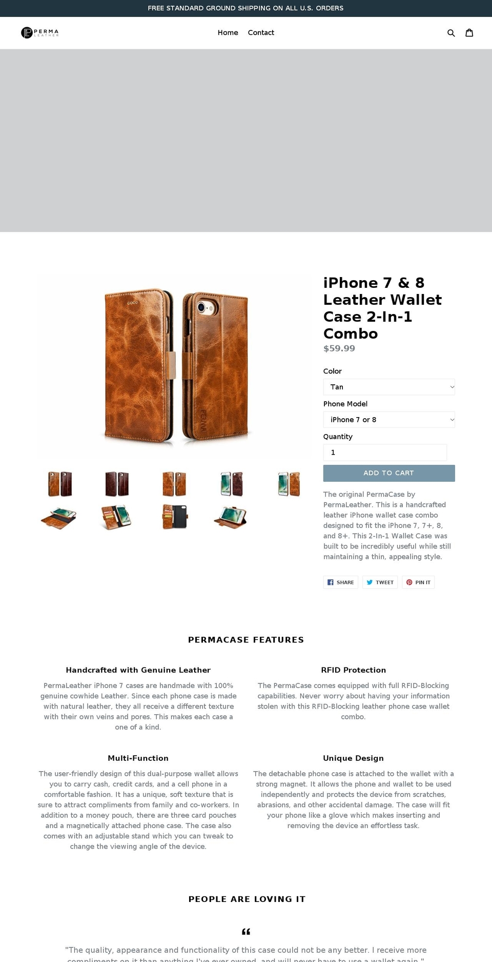 permacover.com — Shopify storefront screenshot