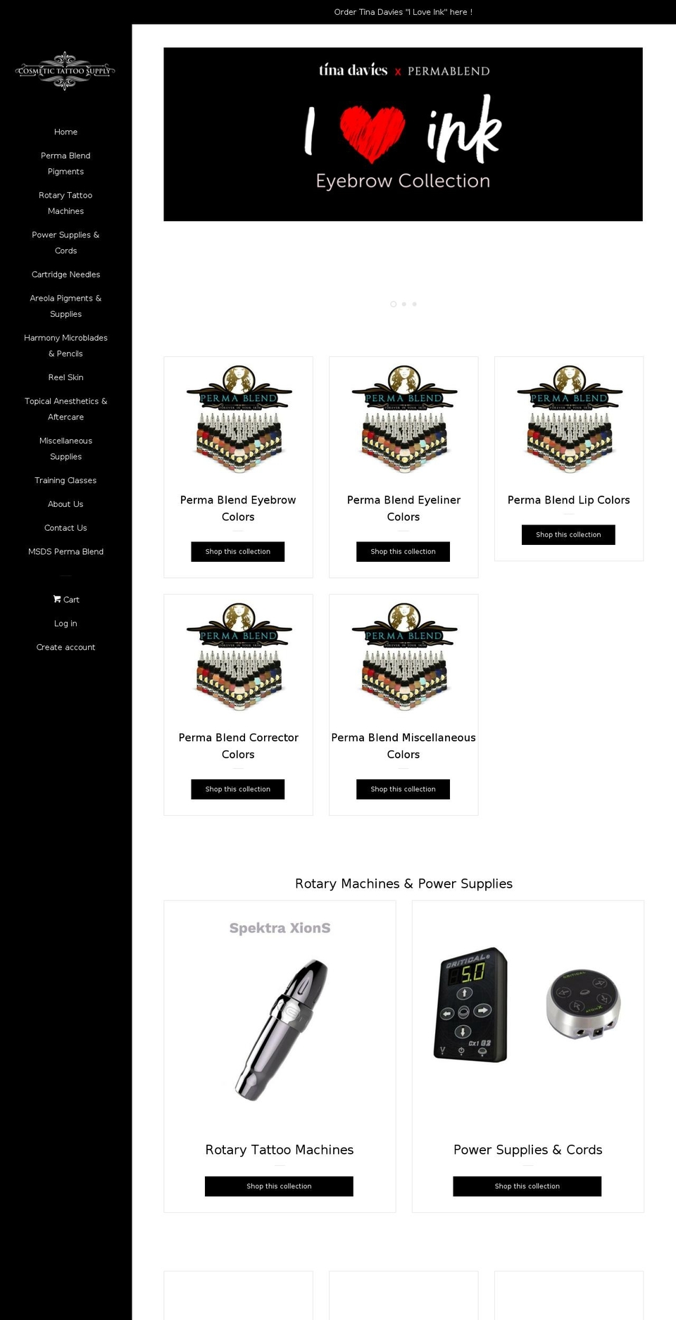 permanent-makeup-supplies.net shopify website screenshot