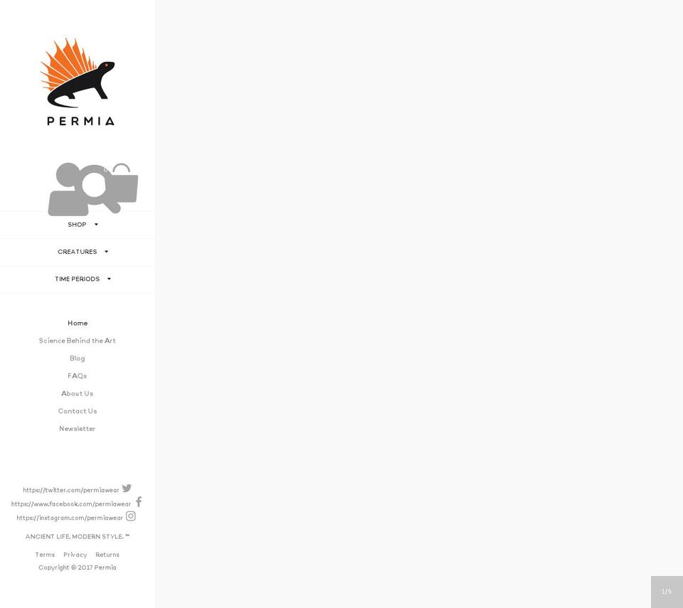 permia.com shopify website screenshot