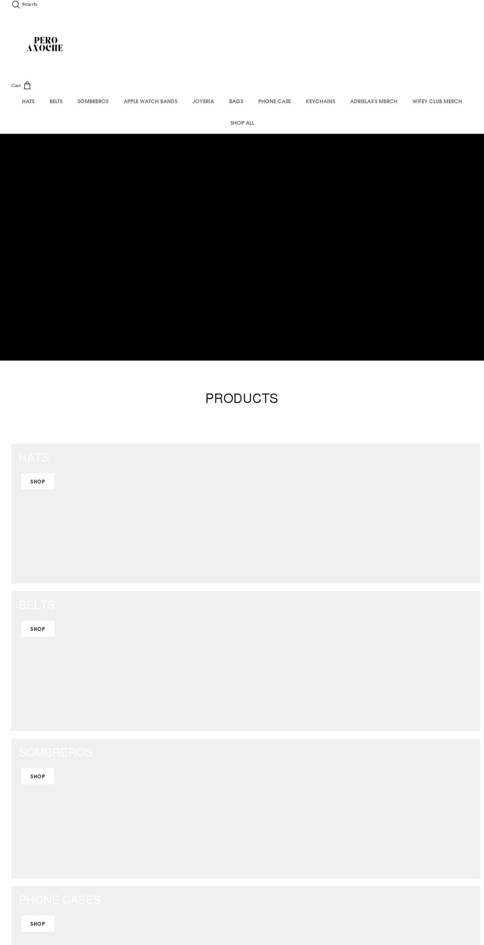 peroanoche.com shopify website screenshot