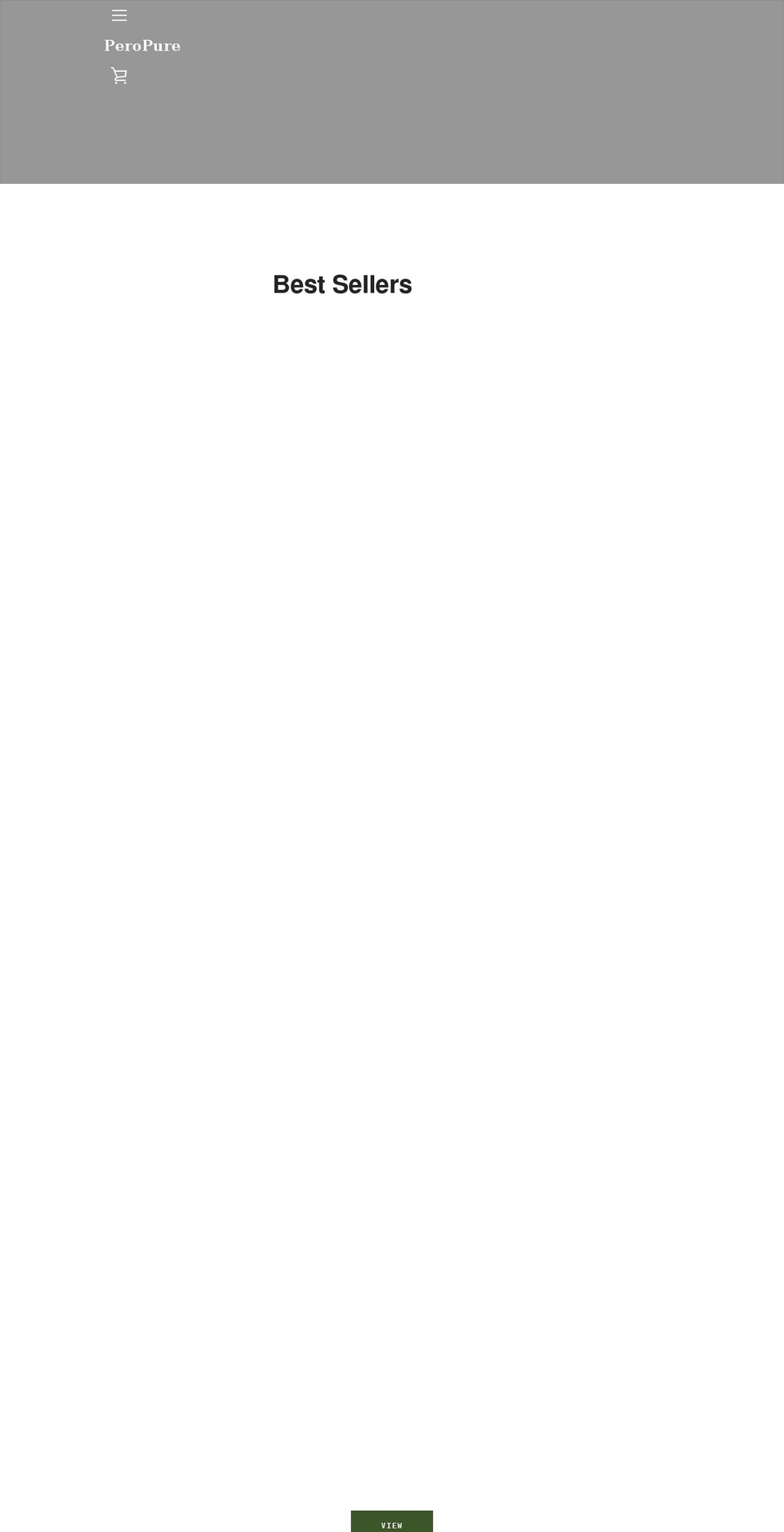 peropure.com shopify website screenshot