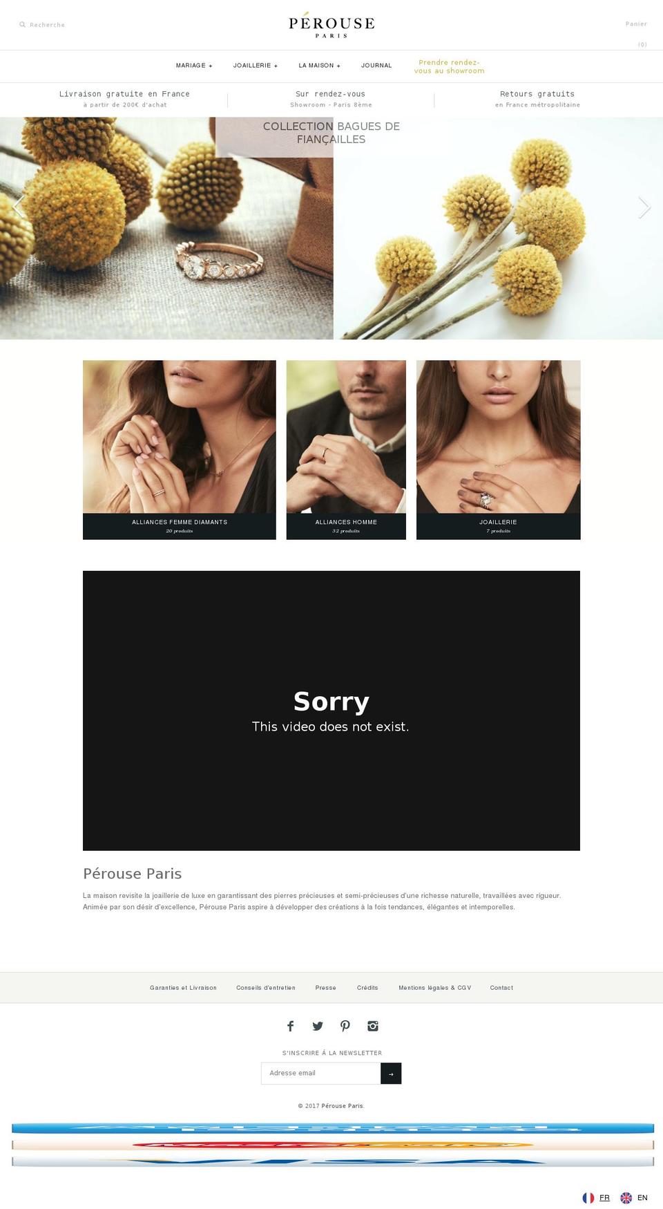 Copy of Perouse Parise (based on Symmetry) Shopify theme site example perouse-paris.com