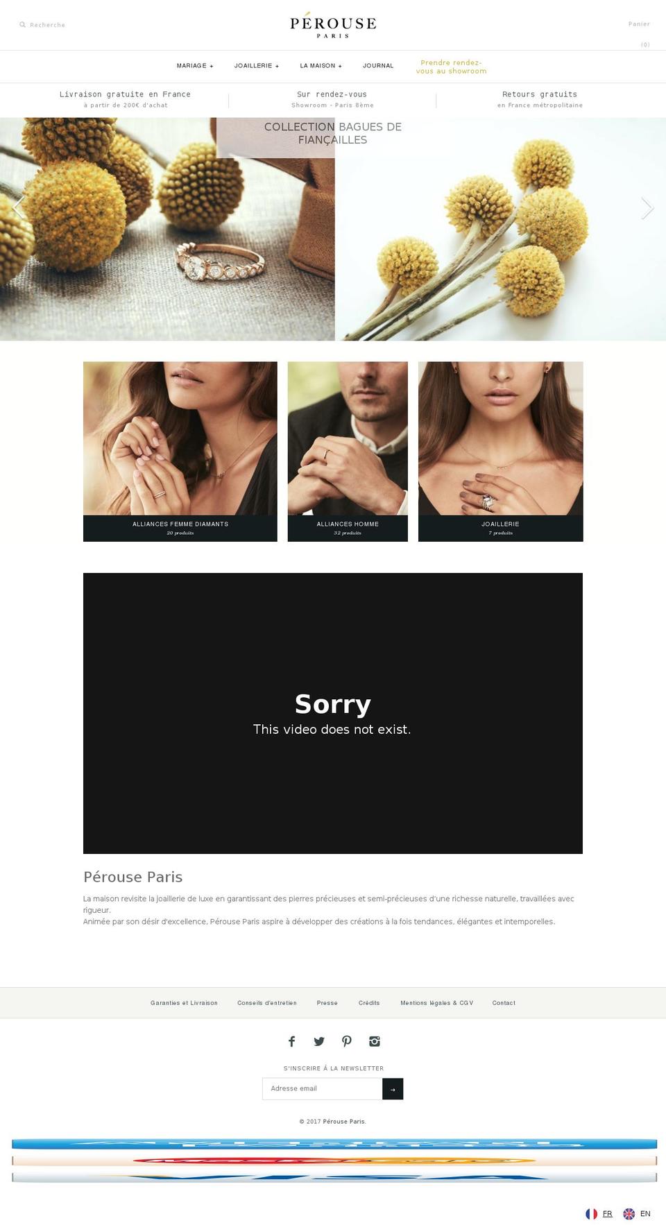 Copy of Perouse Parise (based on Symmetry) Shopify theme site example perouseparis.com