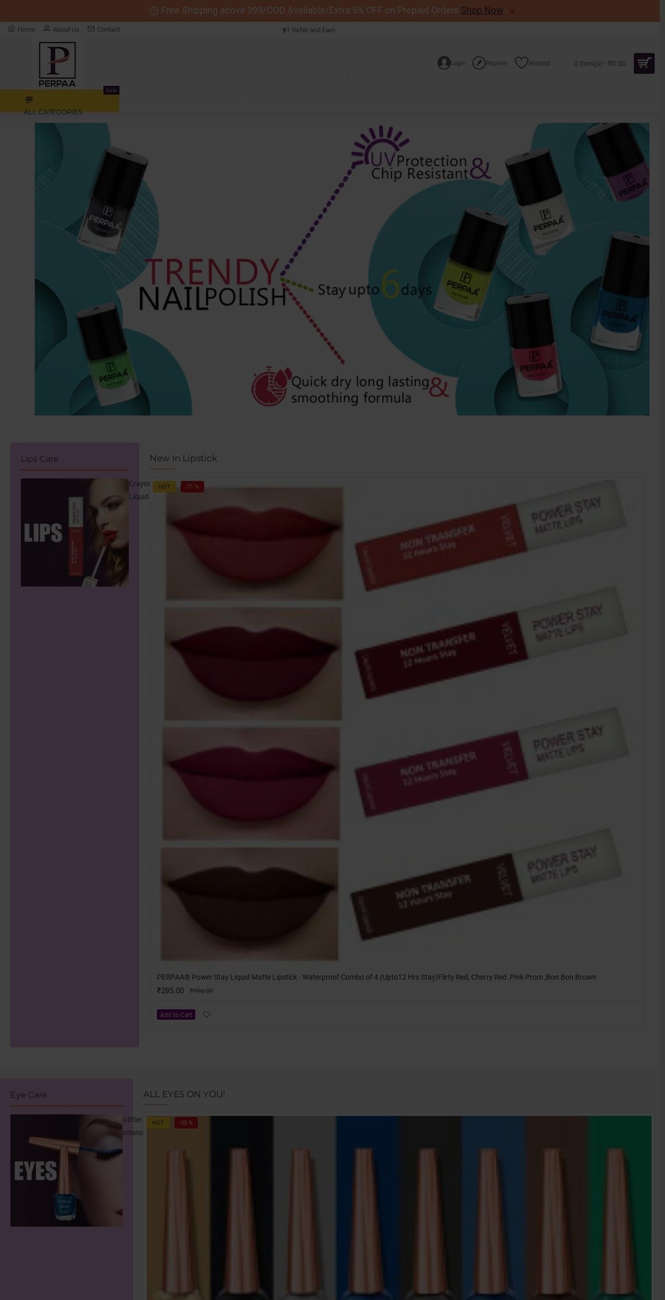 perpaa.com shopify website screenshot