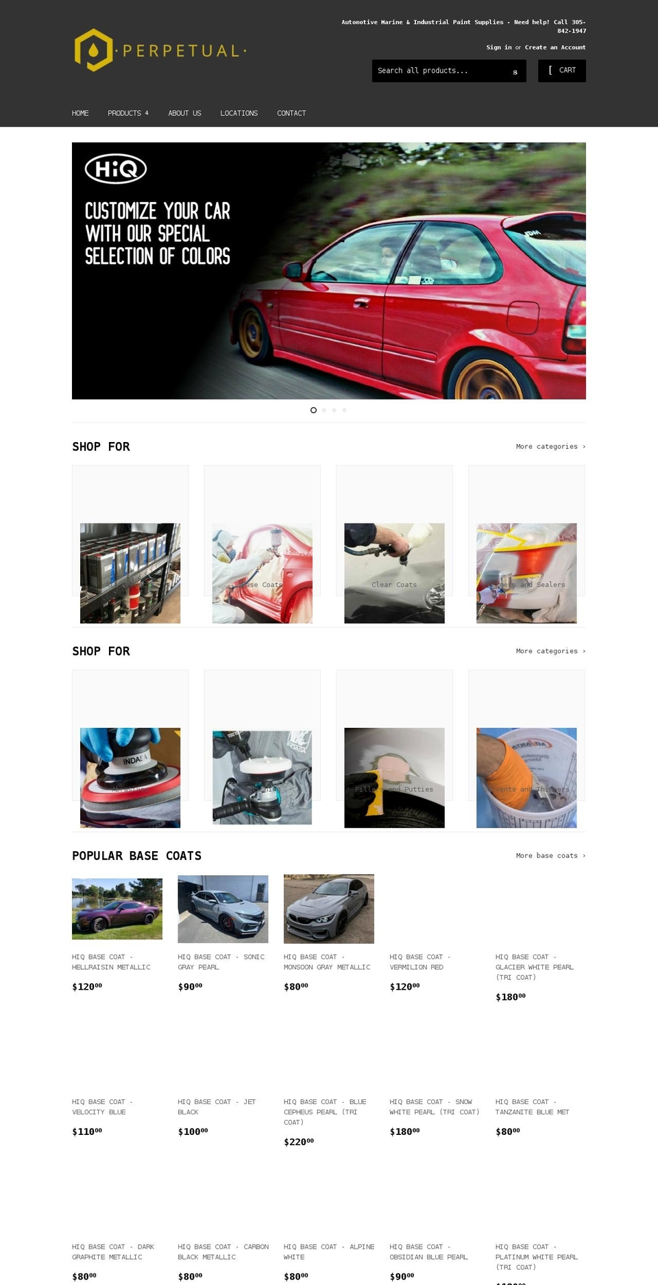 perpetualpaint.com shopify website screenshot