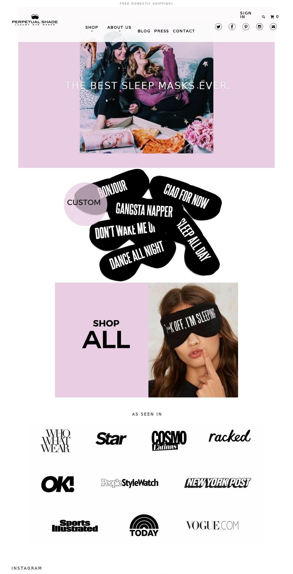 perpetualshade.com shopify website screenshot