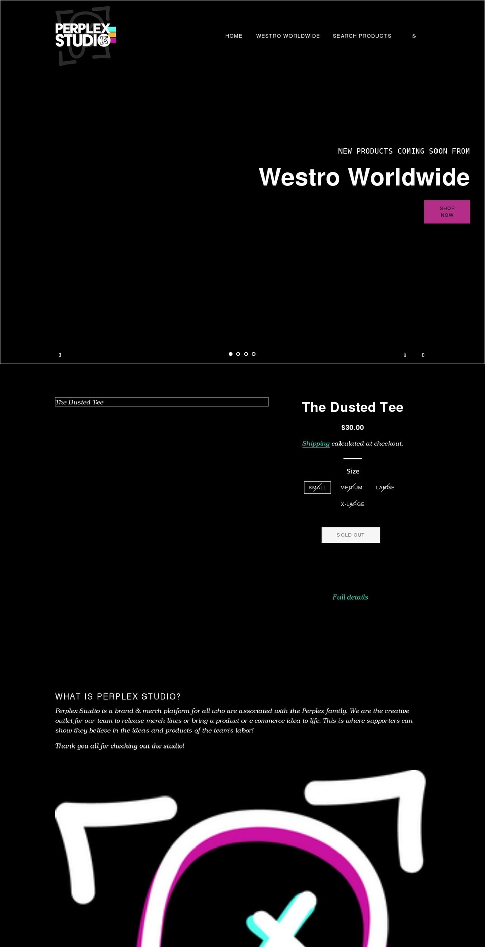 perplexstudio.com shopify website screenshot