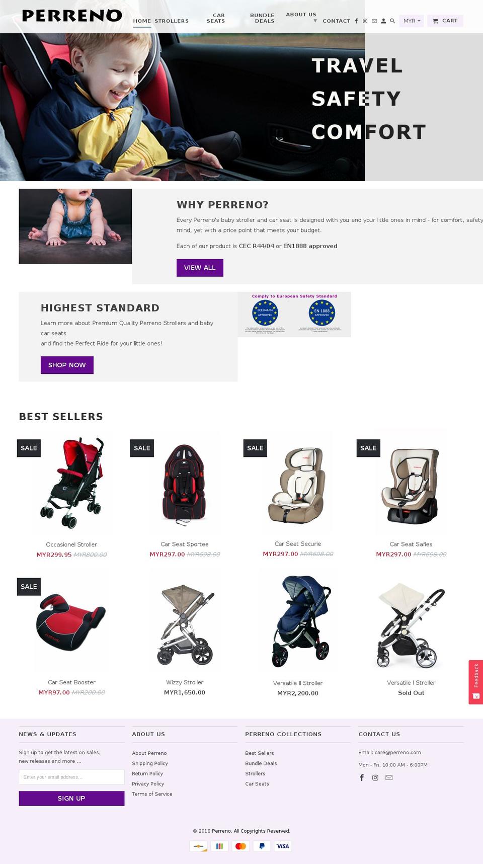 perreno.com shopify website screenshot