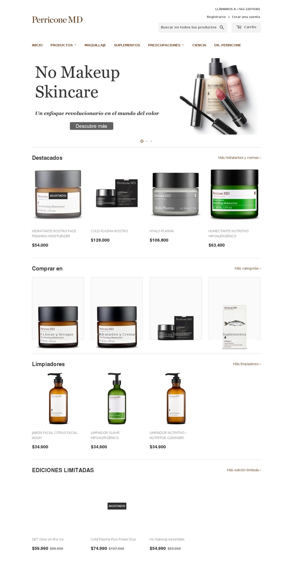 perriconechile.cl shopify website screenshot